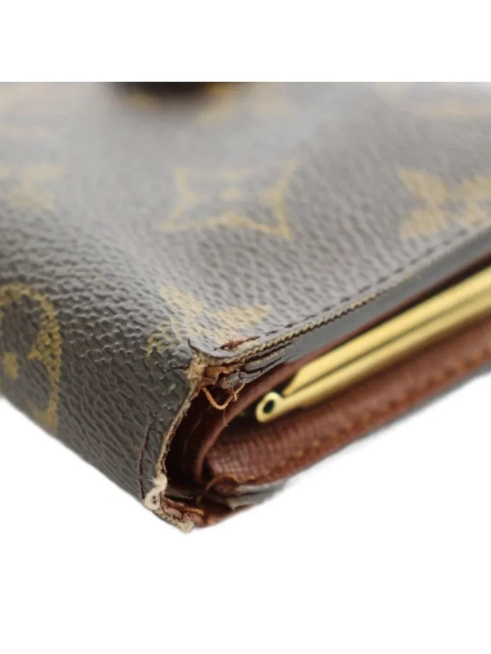 Louis Vuitton Monogram Portefeuille Viennois Wallet Bifold Kiss Lock Leather